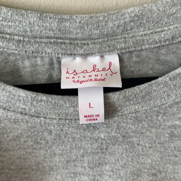 Women’s‎ Maternity “Worth the Wait” Lightweight Crewneck Pullover Gray Sweater - Picture 3 of 3